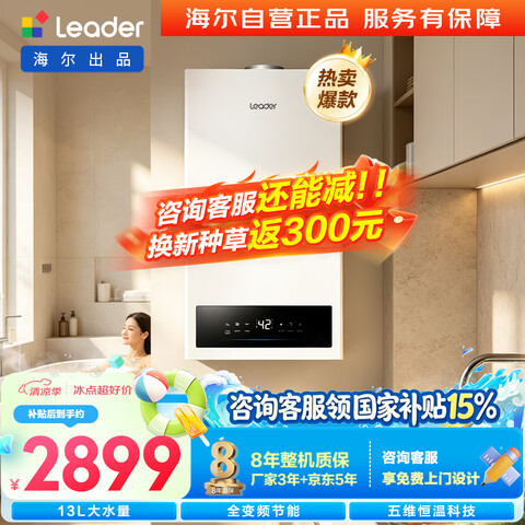 海尔出品统帅20LA3【热卖榜TOP1】燃气壁挂炉天然气采暖炉暖气片地暖锅炉热水